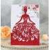Laser Cut Wedding Invitation Card Valentine's Day Beautiful Girl